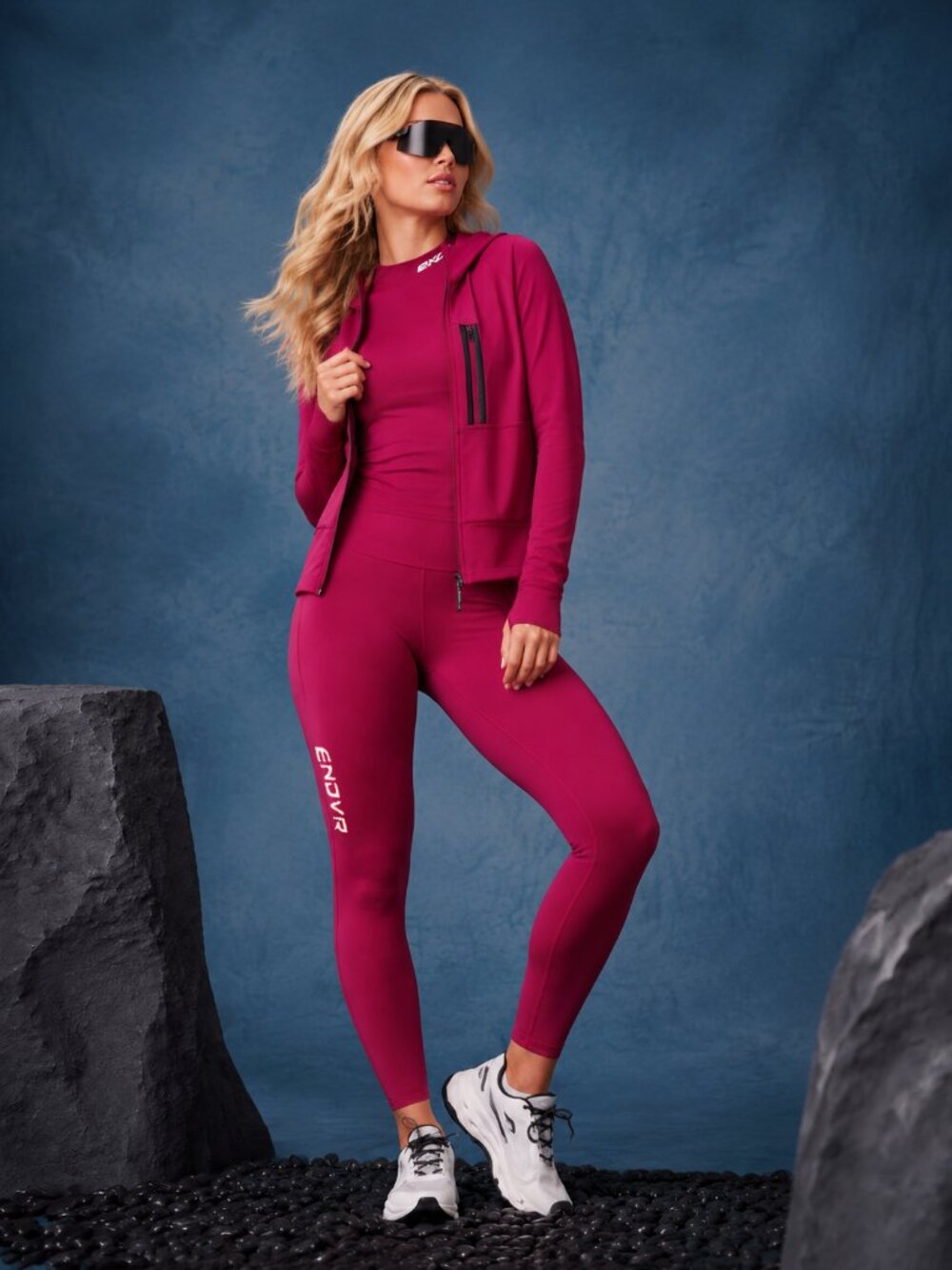 NWT Endeavor Athletic Drawcord Leggings Wild Orchid Cooling Performance Workout